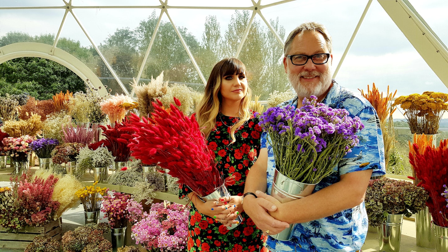 Ten teams of florists, sculptors and garden designers compete to create extravagant floral installations for a chance to display at London's Royal Botanic Gardens, Kew.